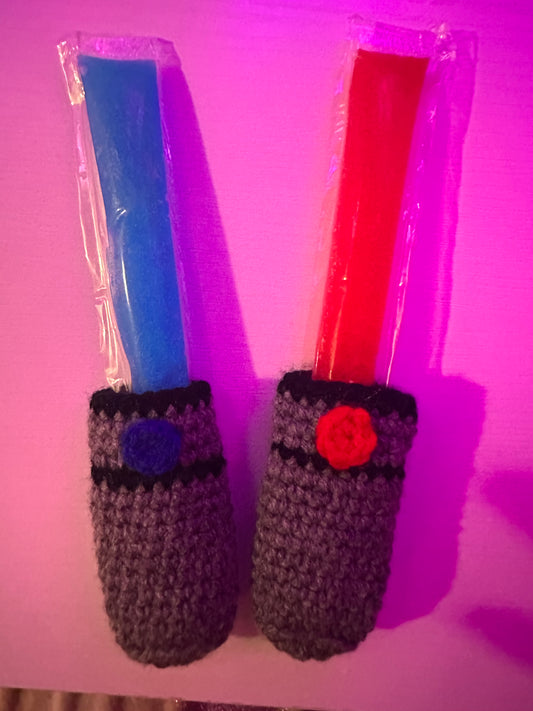 PiNKx Crochet Light Saber Popsicle Cozy Set